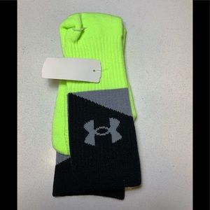 Under Armour Youth Long Socks Neon/ Bkack & Grey